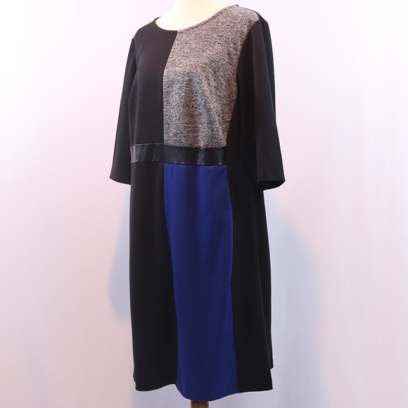 New Directions Color Block Sheath Dress - Picture 2 of 6